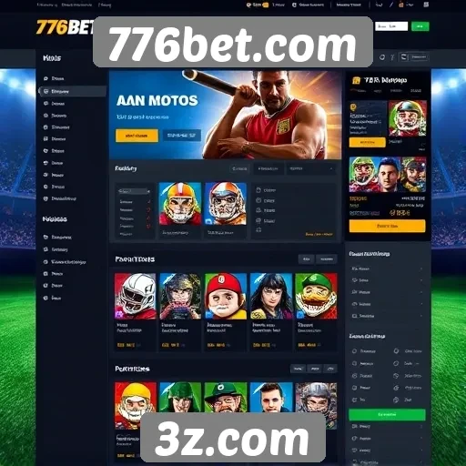 Interface do usuário do site 776bet oferece navegação intuitiva